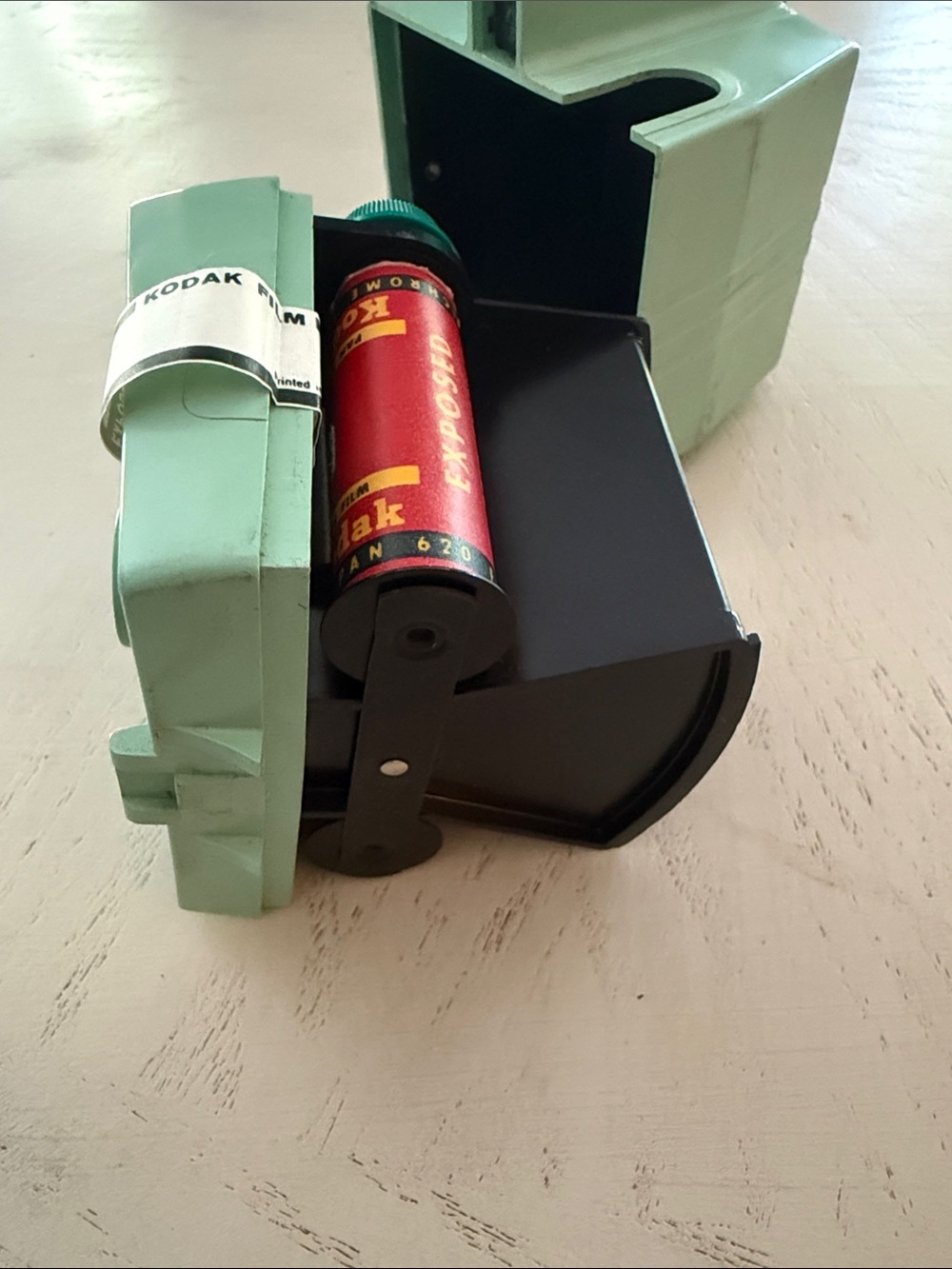 Savoy Imperial Box Camera Seafoam Green with Film 1960’s - untested - Picture 12 of 14